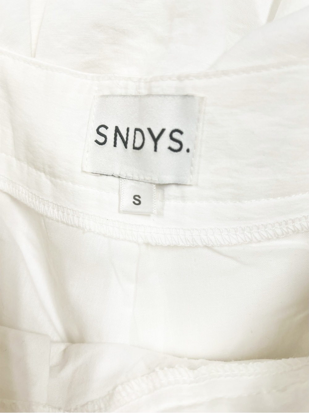 SNDYS. Womens White Modern Wide Leg Lightweight Rayon High Rise Pleated Pants - Picture 5 of 8